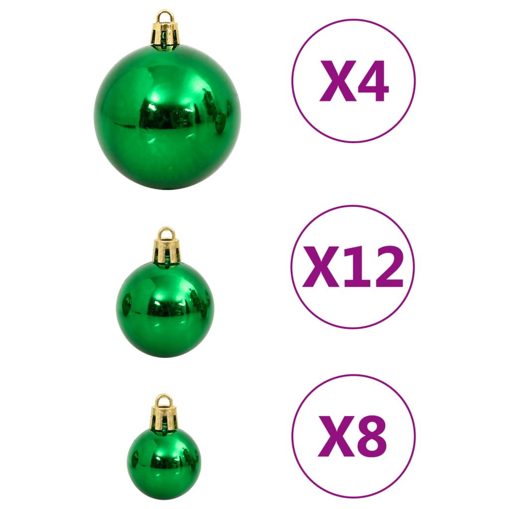 Set Palline di Natale 112 pz Rosso / Verde / Oro in Polistirene - homemem39