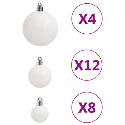 Set Palline di Natale 111 pz Bianco in Polistirene - homemem39