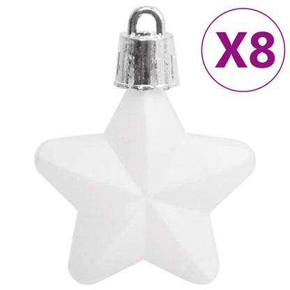 Set Palline di Natale 111 pz Bianco in Polistirene - homemem39