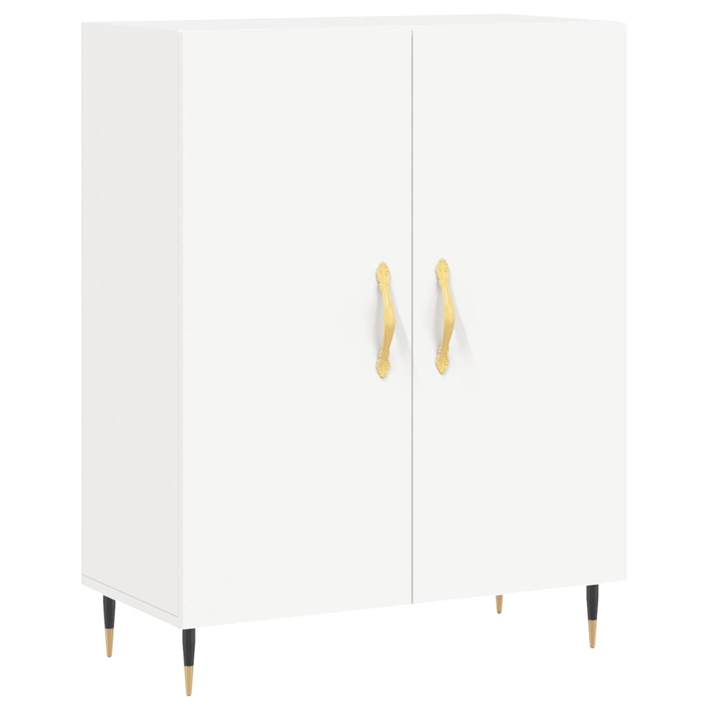 Credenza Bianca 69,5x34x180 cm in Legno Multistrato - homemem39