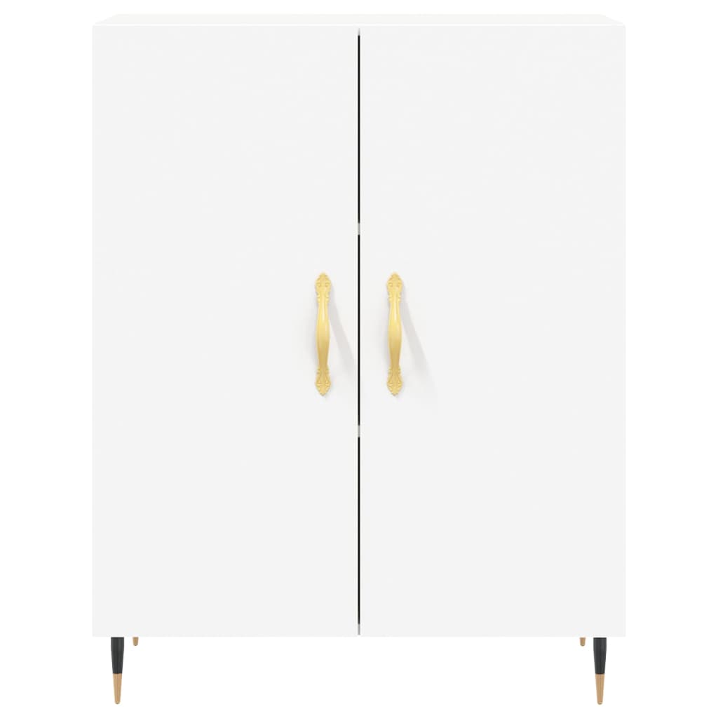 Credenza Bianca 69,5x34x180 cm in Legno Multistrato - homemem39