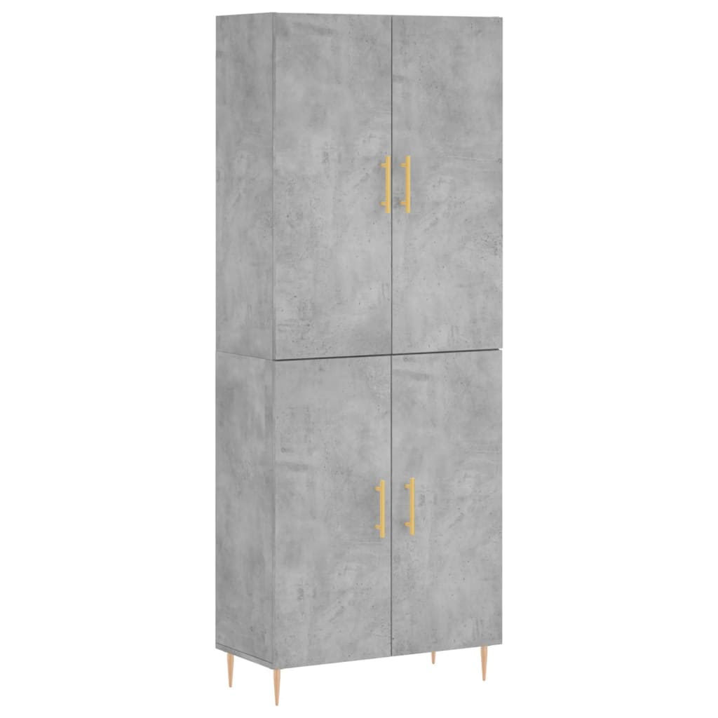 Credenza Grigio Cemento 69,5x34x180 cm in Legno Multistrato - homemem39