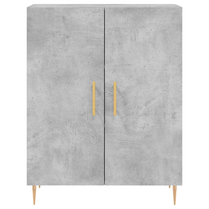 Credenza Grigio Cemento 69,5x34x180 cm in Legno Multistrato - homemem39