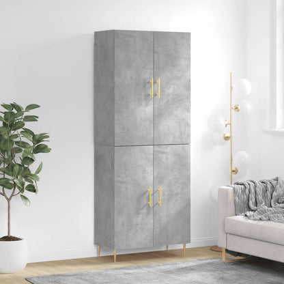 Credenza Grigio Cemento 69,5x34x180 cm in Legno Multistrato - homemem39