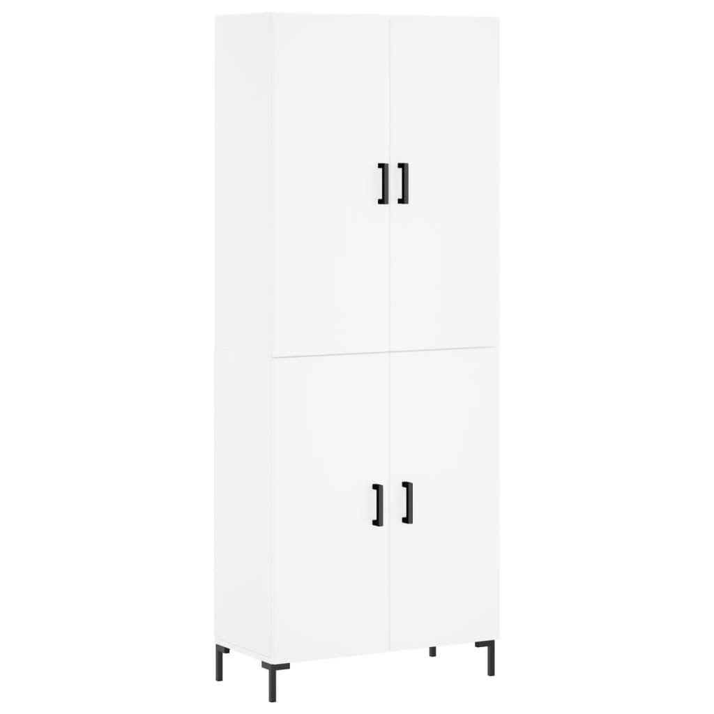 Credenza Bianca 69,5x34x180 cm in Legno Multistrato - homemem39