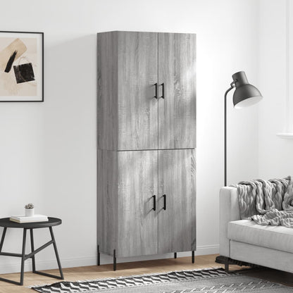 Credenza Grigio Sonoma 69,5x34x180 cm in Legno Multistrato - homemem39