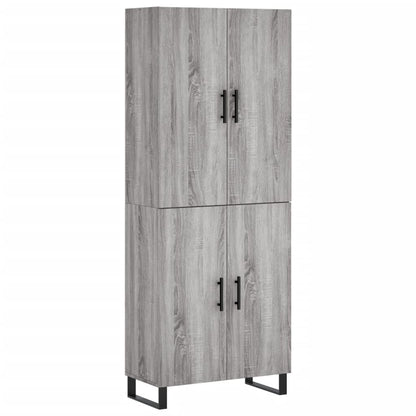 Credenza Grigio Sonoma 69,5x34x180 cm in Legno Multistrato - homemem39