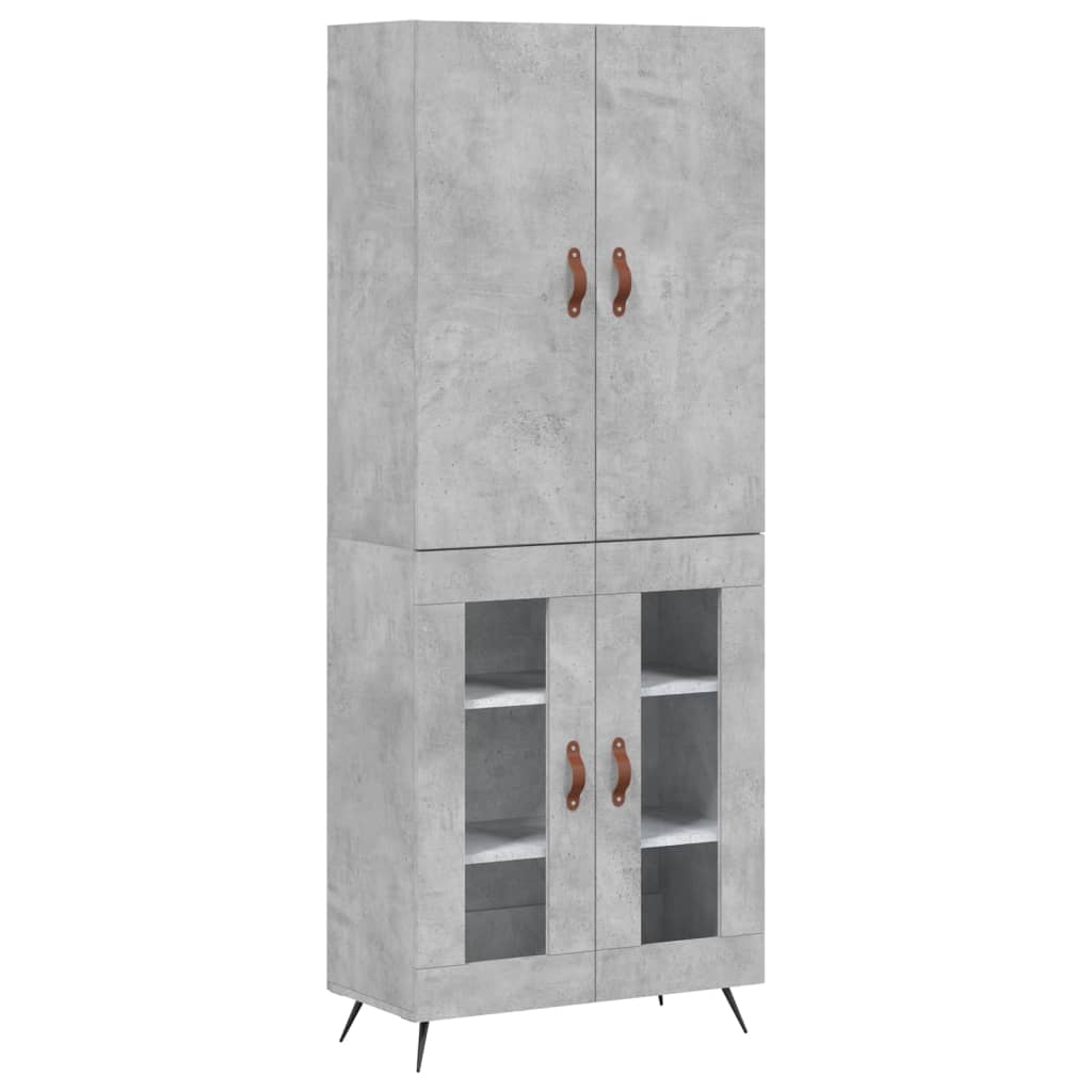 Credenza Grigio Cemento 69,5x34x180 cm in Legno Multistrato - homemem39