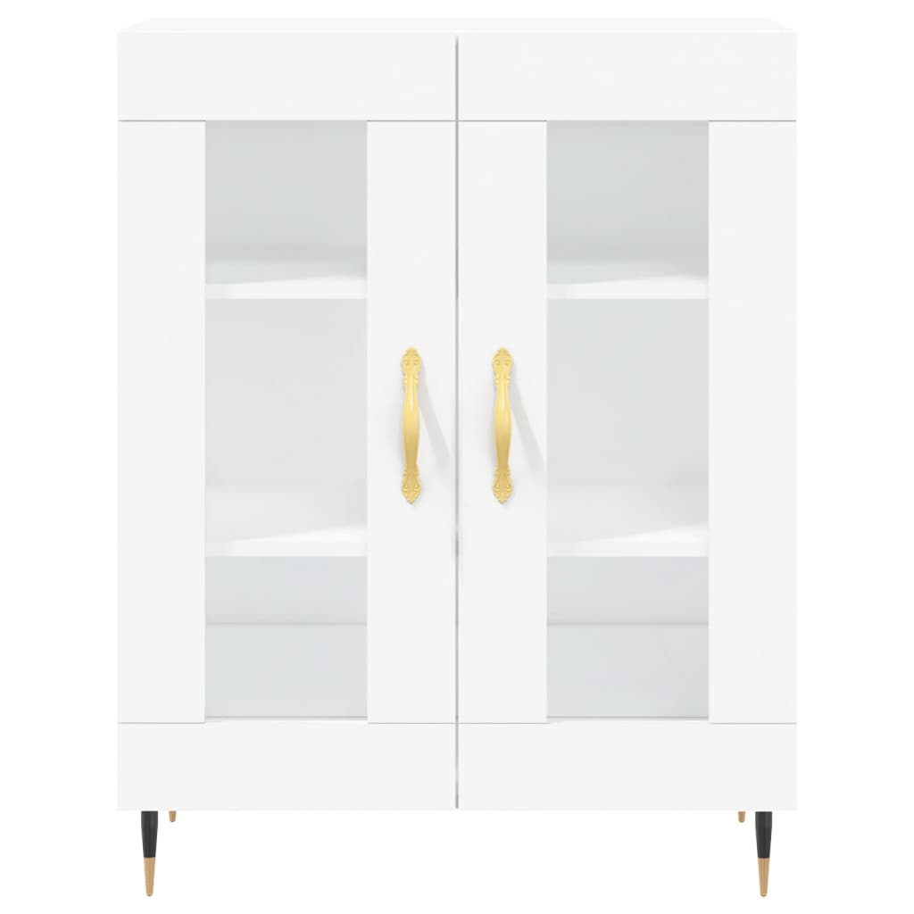 Credenza Bianca 69,5x34x180 cm in Legno Multistrato - homemem39