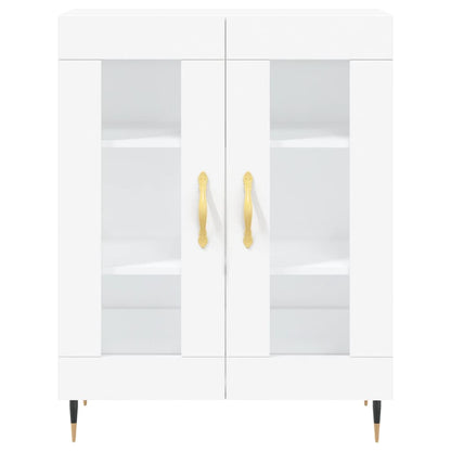 Credenza Bianca 69,5x34x180 cm in Legno Multistrato - homemem39