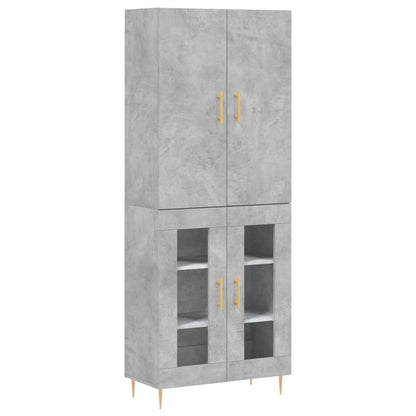 Credenza Grigio Cemento 69,5x34x180 cm in Legno Multistrato - homemem39