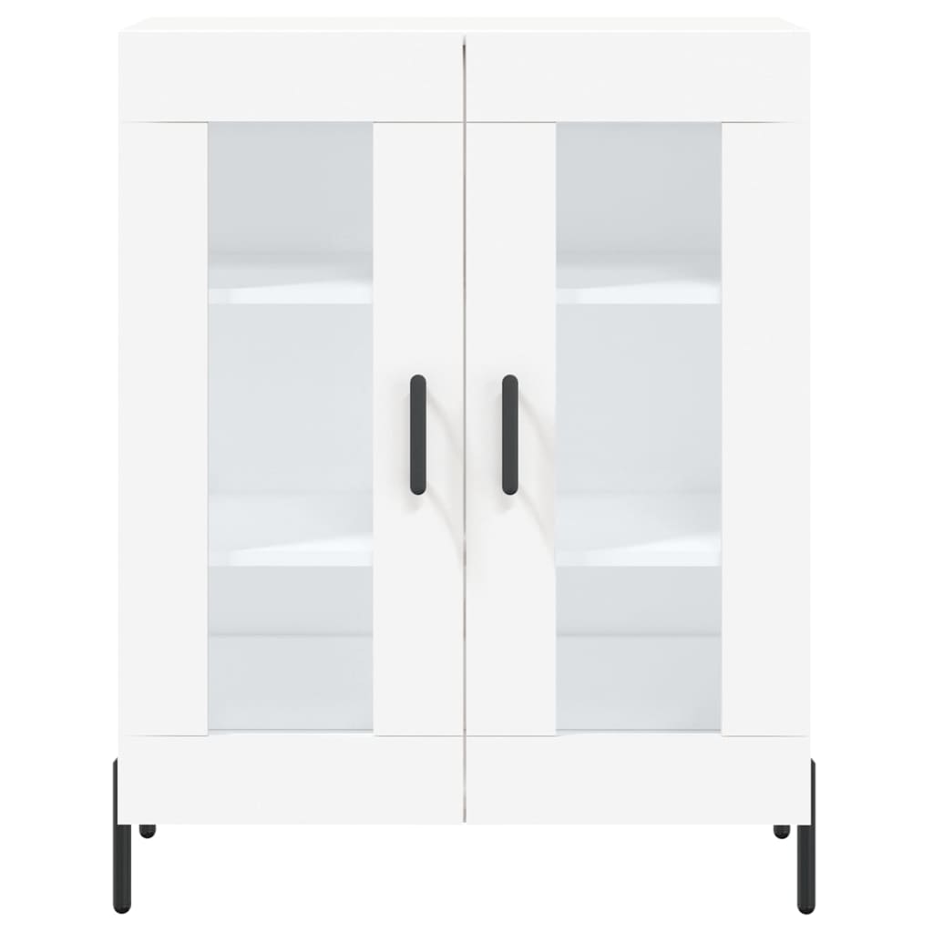 Credenza Bianca 69,5x34x180 cm in Legno Multistrato - homemem39