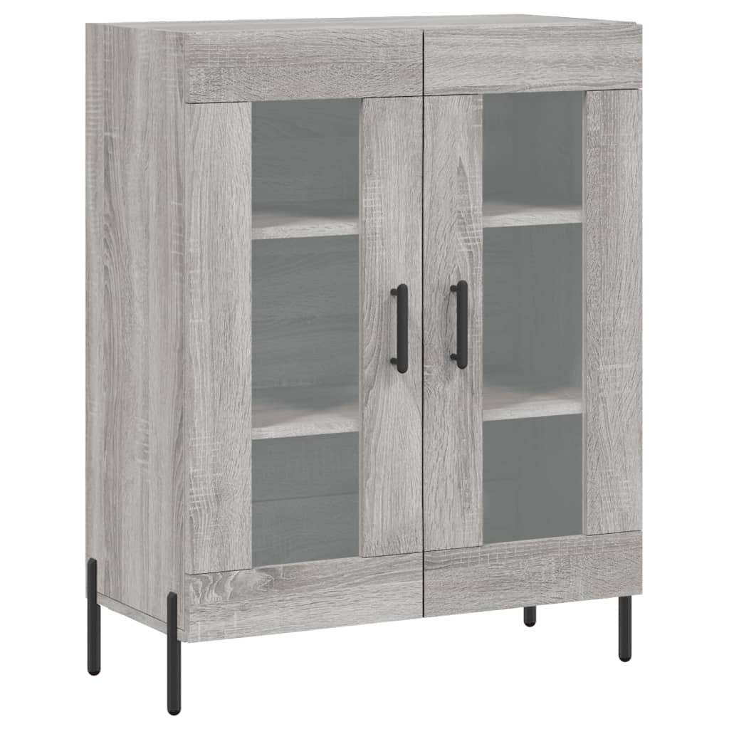 Credenza Grigio Sonoma 69,5x34x180 cm in Legno Multistrato - homemem39