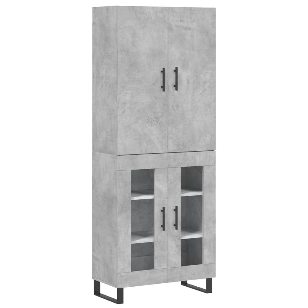 Credenza Grigio Cemento 69,5x34x180 cm in Legno Multistrato - homemem39