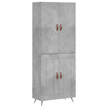 Credenza Grigio Cemento 69,5x34x180 cm in Legno Multistrato - homemem39