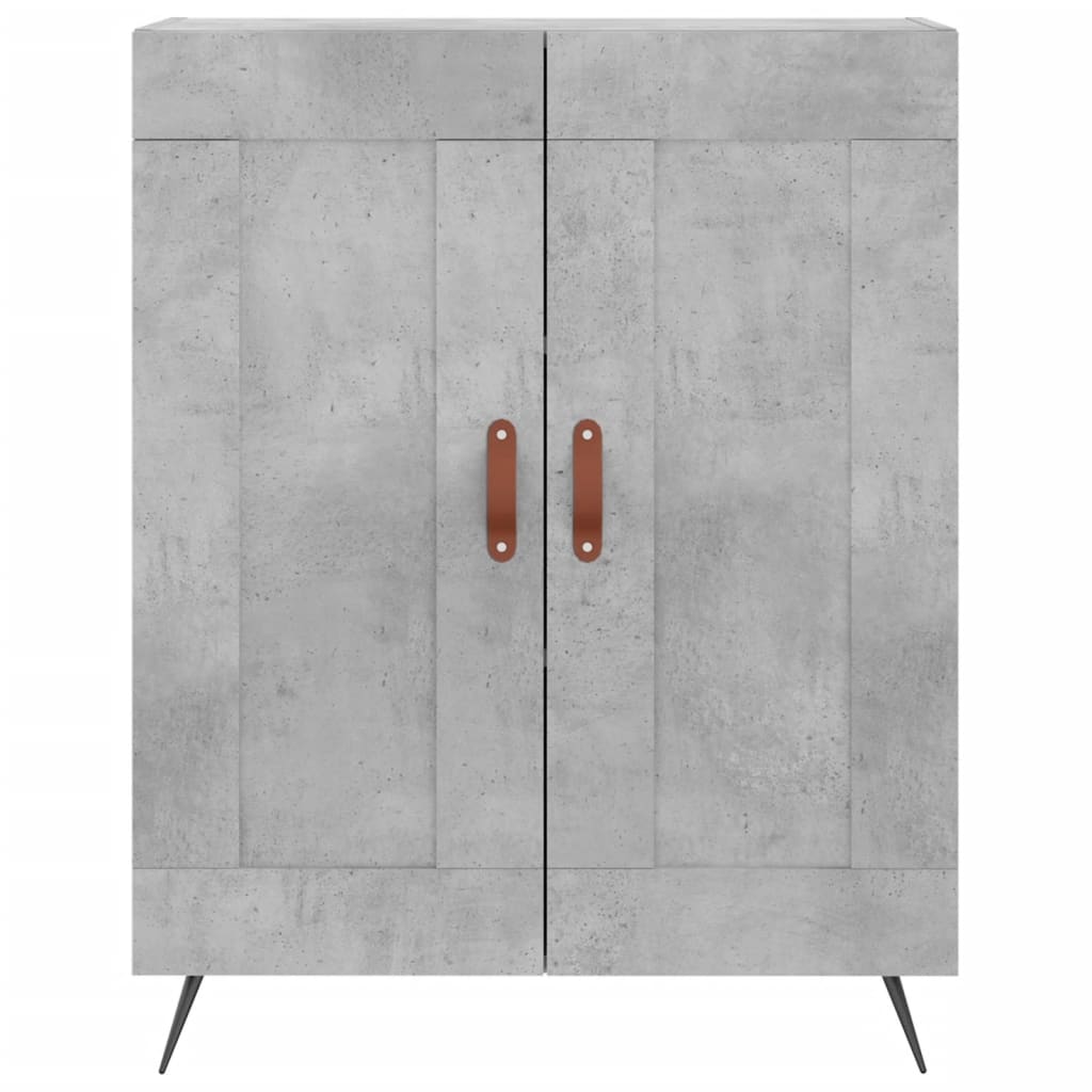 Credenza Grigio Cemento 69,5x34x180 cm in Legno Multistrato - homemem39