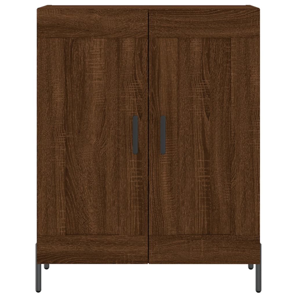 Credenza Rovere Marrone 69,5x34x180 cm in Legno Multistrato - homemem39