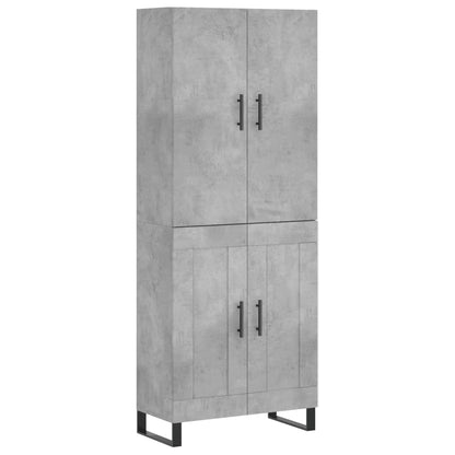 Credenza Grigio Cemento 69,5x34x180 cm in Legno Multistrato - homemem39