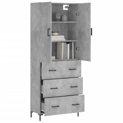 Credenza Grigio Cemento 69,5x34x180 cm in Legno Multistrato - homemem39