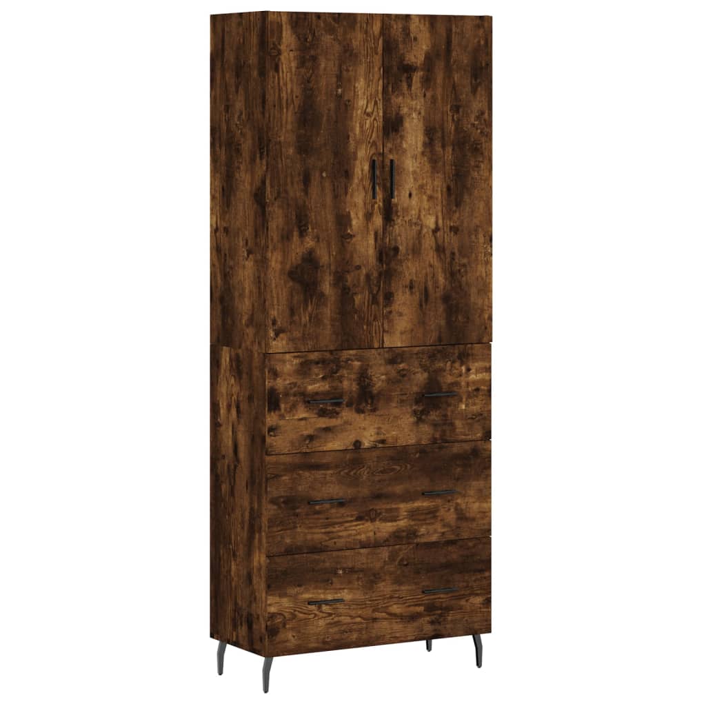 Credenza Rovere Fumo  69,5x34x180 cm in Legno Multistrato - homemem39