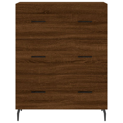 Credenza Rovere Marrone 69,5x34x180 cm in Legno Multistrato - homemem39