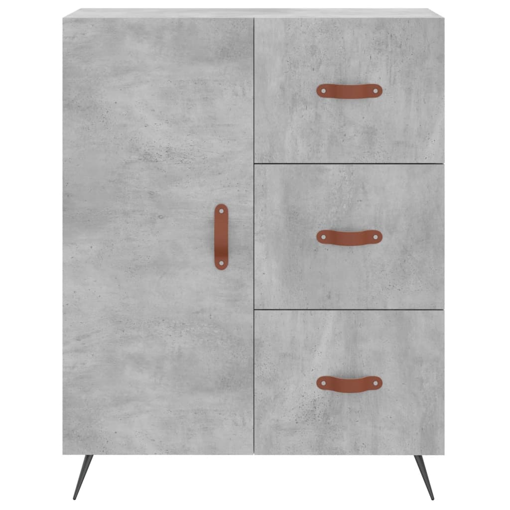 Credenza Grigio Cemento 69,5x34x180 cm in Legno Multistrato - homemem39