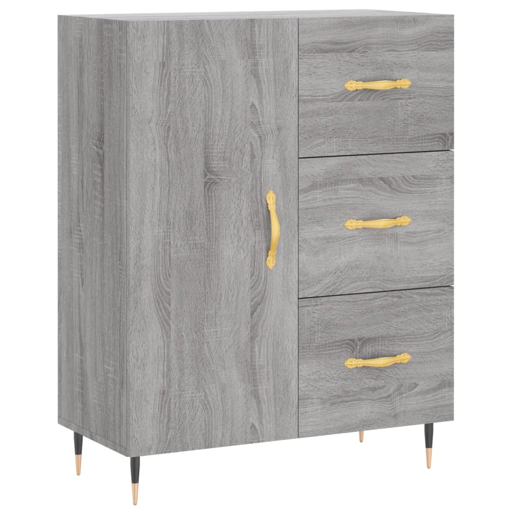 Credenza Grigio Sonoma 69,5x34x180 cm in Legno Multistrato - homemem39