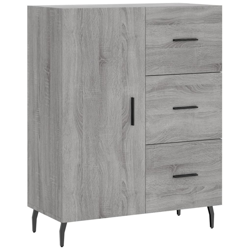 Credenza Grigio Sonoma 69,5x34x180 cm in Legno Multistrato - homemem39