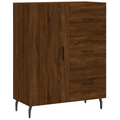 Credenza Rovere Marrone 69,5x34x180 cm in Legno Multistrato - homemem39