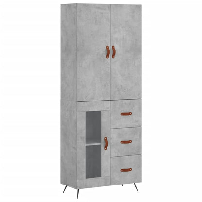 Credenza Grigio Cemento 69,5x34x180 cm in Legno Multistrato - homemem39