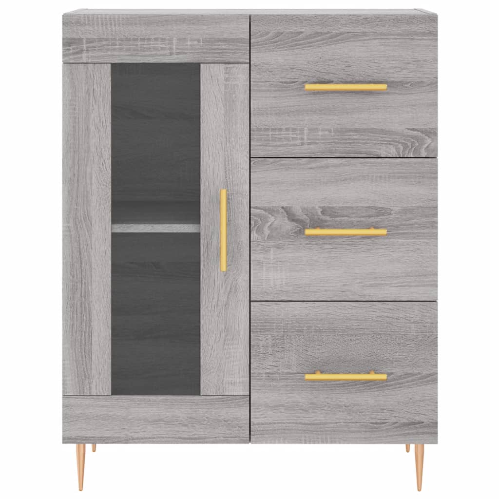 Credenza Grigio Sonoma 69,5x34x180 cm in Legno Multistrato - homemem39