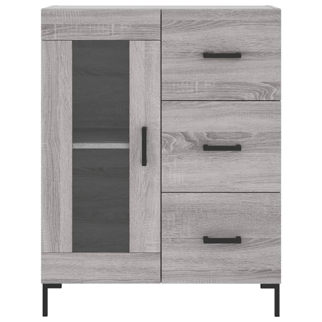 Credenza Grigio Sonoma 69,5x34x180 cm in Legno Multistrato - homemem39