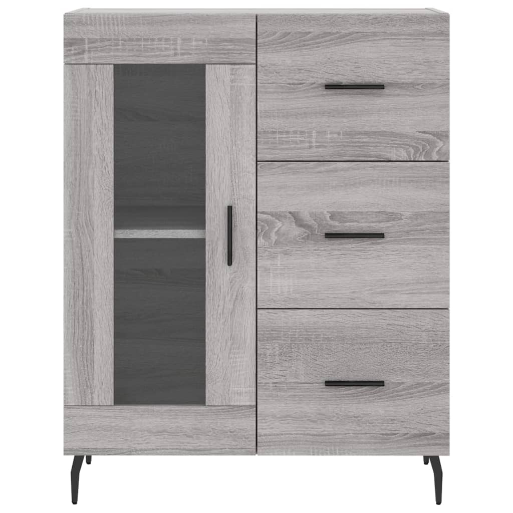 Credenza Grigio Sonoma 69,5x34x180 cm in Legno Multistrato - homemem39