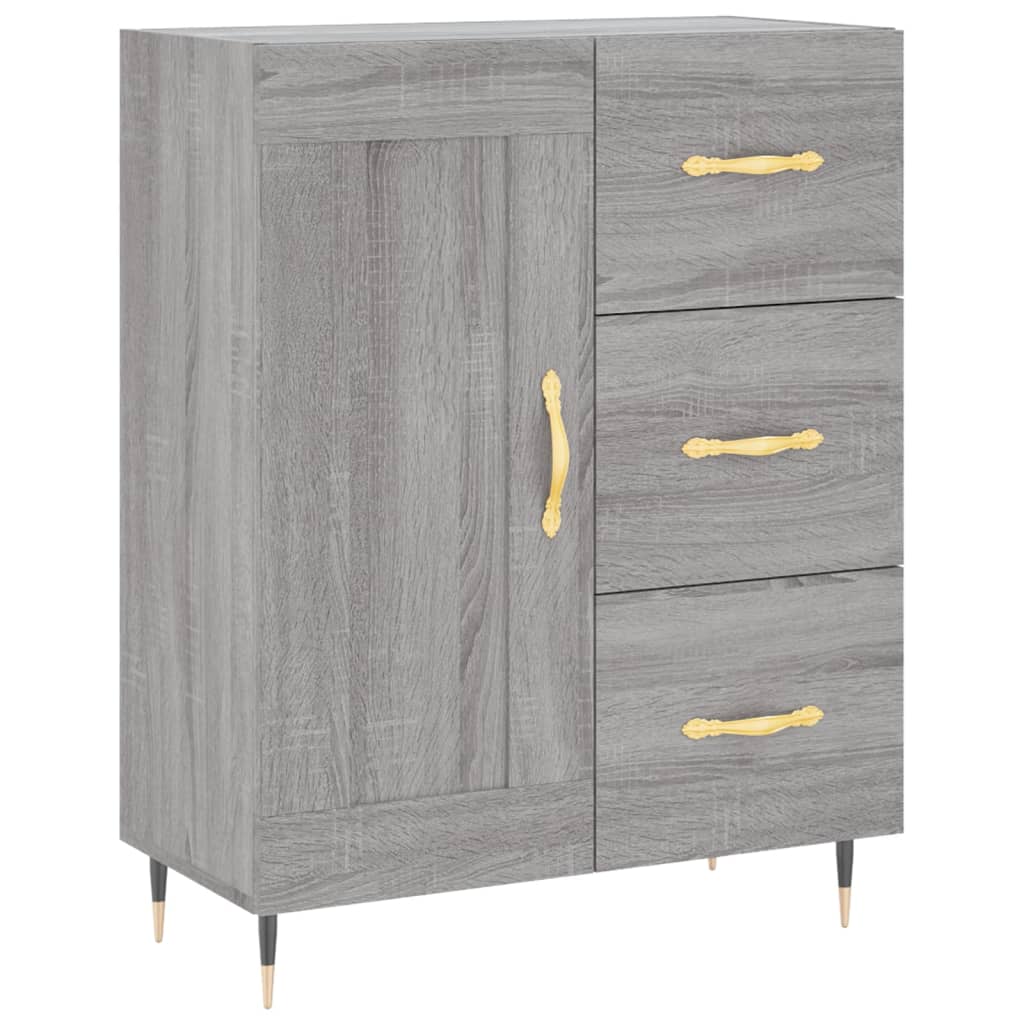 Credenza Grigio Sonoma 69,5x34x180 cm in Legno Multistrato - homemem39