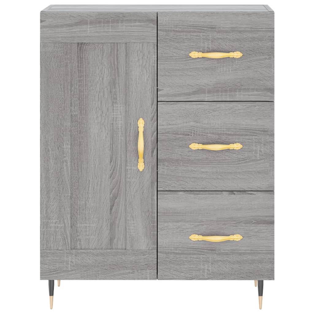 Credenza Grigio Sonoma 69,5x34x180 cm in Legno Multistrato - homemem39