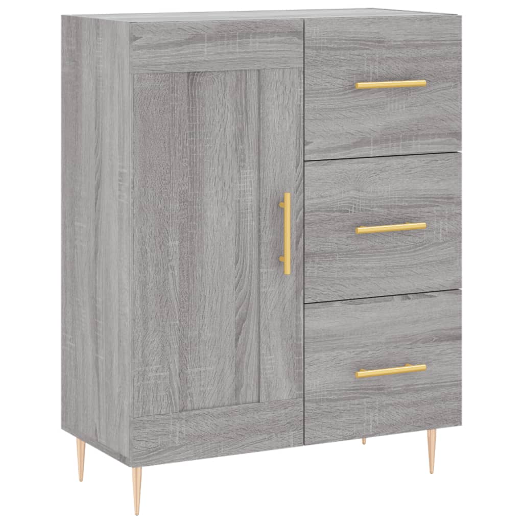 Credenza Grigio Sonoma 69,5x34x180 cm in Legno Multistrato - homemem39