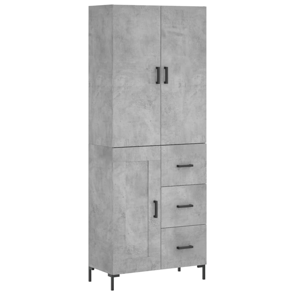 Credenza Grigio Cemento 69,5x34x180 cm in Legno Multistrato - homemem39