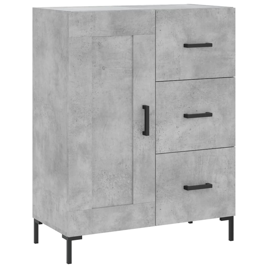 Credenza Grigio Cemento 69,5x34x180 cm in Legno Multistrato - homemem39