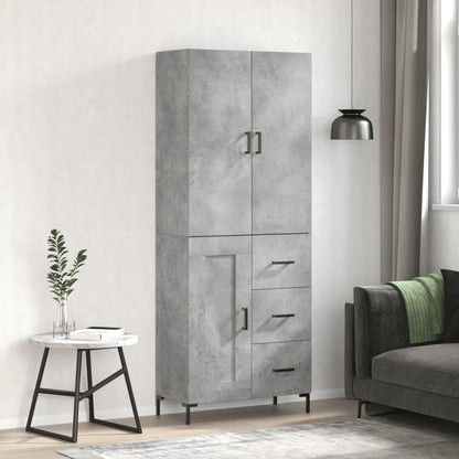 Credenza Grigio Cemento 69,5x34x180 cm in Legno Multistrato - homemem39