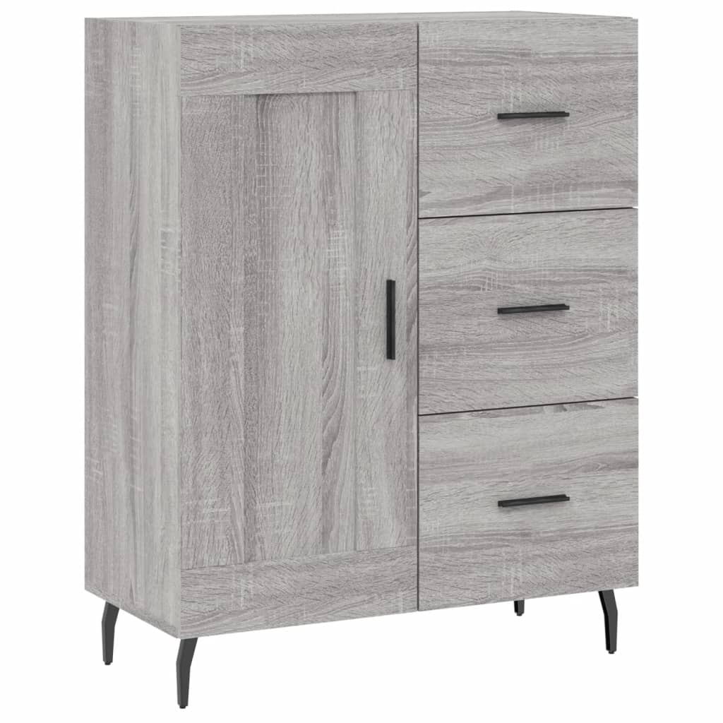 Credenza Grigio Sonoma 69,5x34x180 cm in Legno Multistrato - homemem39