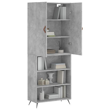 Credenza Grigio Cemento 69,5x34x180 cm in Legno Multistrato - homemem39