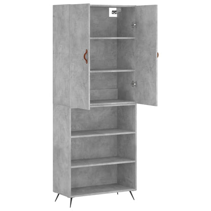 Credenza Grigio Cemento 69,5x34x180 cm in Legno Multistrato - homemem39