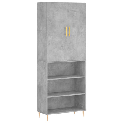 Credenza Grigio Cemento 69,5x34x180 cm in Legno Multistrato - homemem39