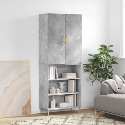 Credenza Grigio Cemento 69,5x34x180 cm in Legno Multistrato - homemem39