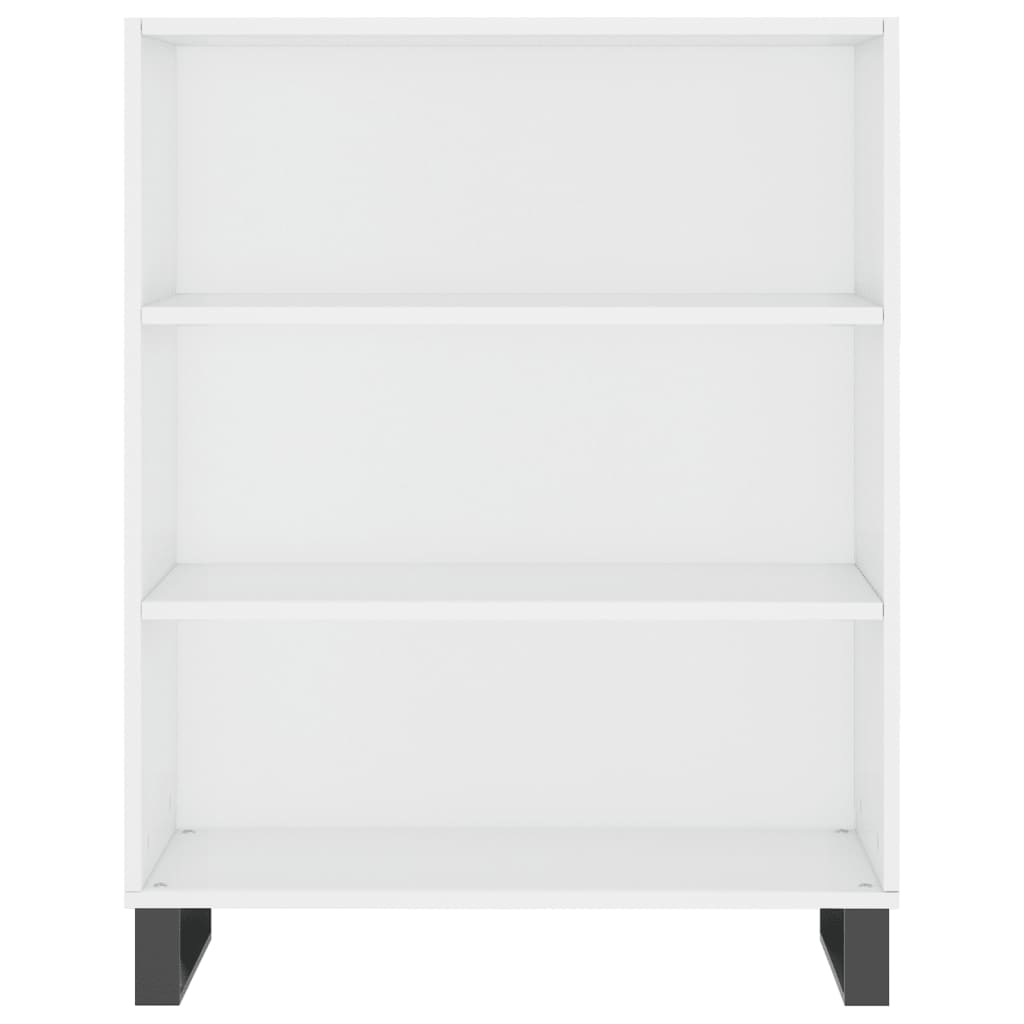 Credenza Bianco Lucido 69,5x34x180 cm in Legno Multistrato - homemem39