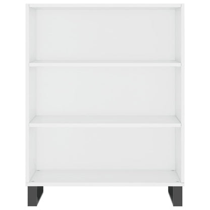 Credenza Bianco Lucido 69,5x34x180 cm in Legno Multistrato - homemem39