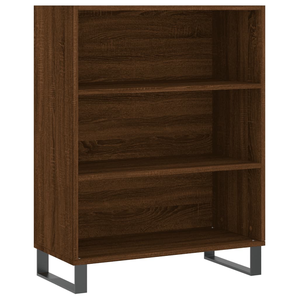 Credenza Rovere Marrone 69,5x34x180 cm in Legno Multistrato - homemem39