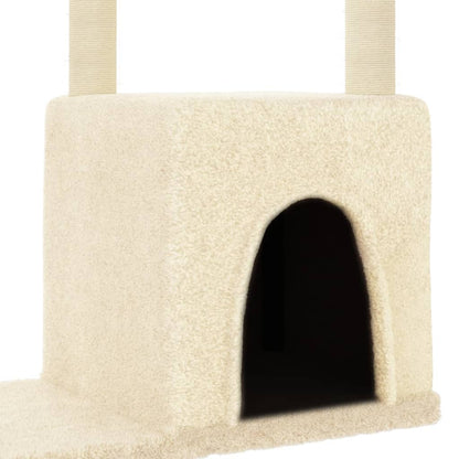 Albero per Gatti con Tiragraffi in Sisal Crema 97,5 cm - homemem39