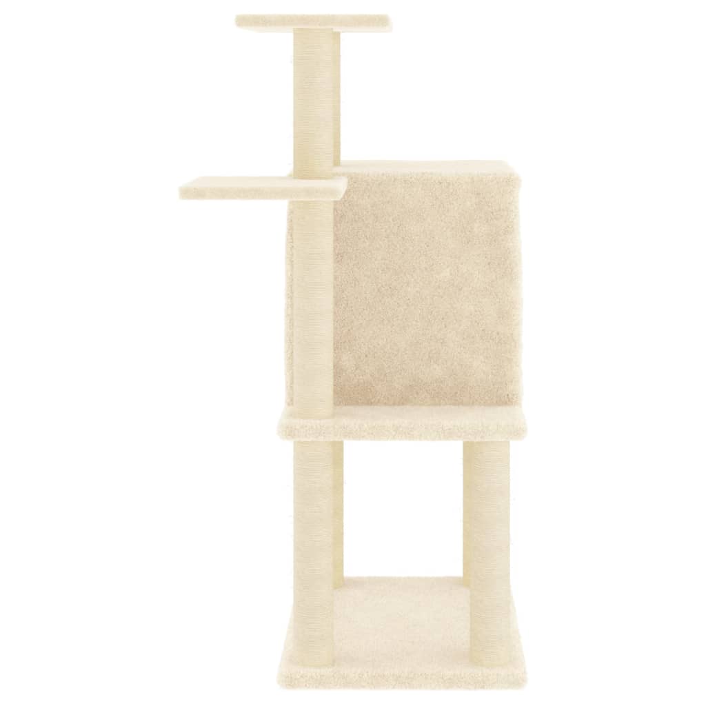 Albero per Gatti con Tiragraffi in Sisal Crema 97 cm - homemem39