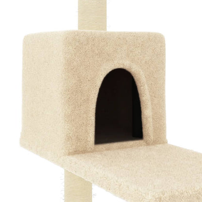 Albero per Gatti con Tiragraffi in Sisal Crema 95 cm - homemem39